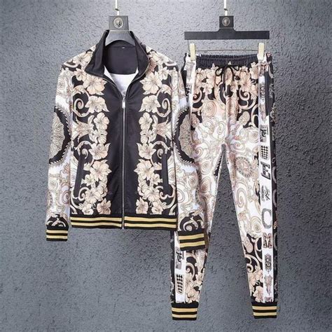 versace sport suit|Versace suit with design.